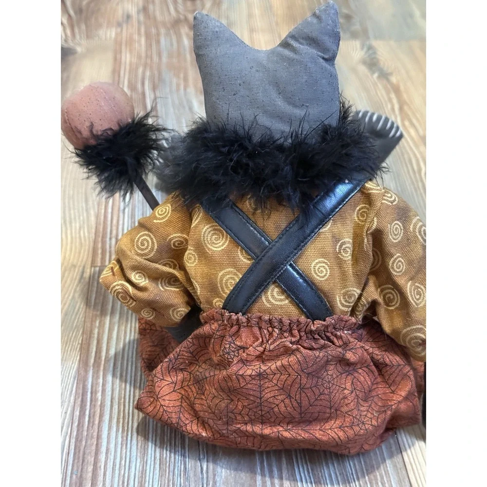 Vintage Primitive Black Hat Halloween Decoration 19.5